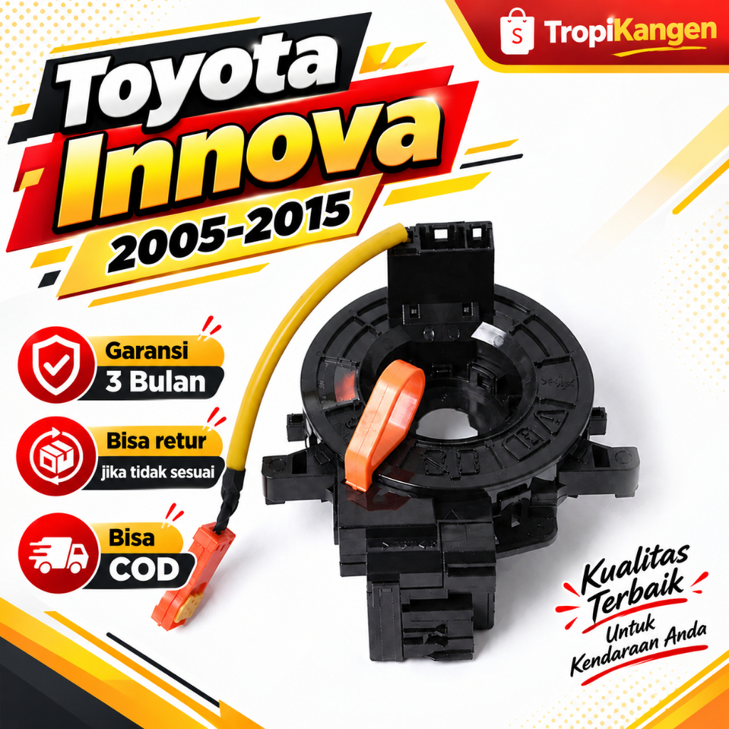 Airbag Horn Spiral Cable Kijang Innova 2005 2006 2007 2008 2009 2010 2011 2012 2013 2014 2015 Toyota Innova Horn Kereta