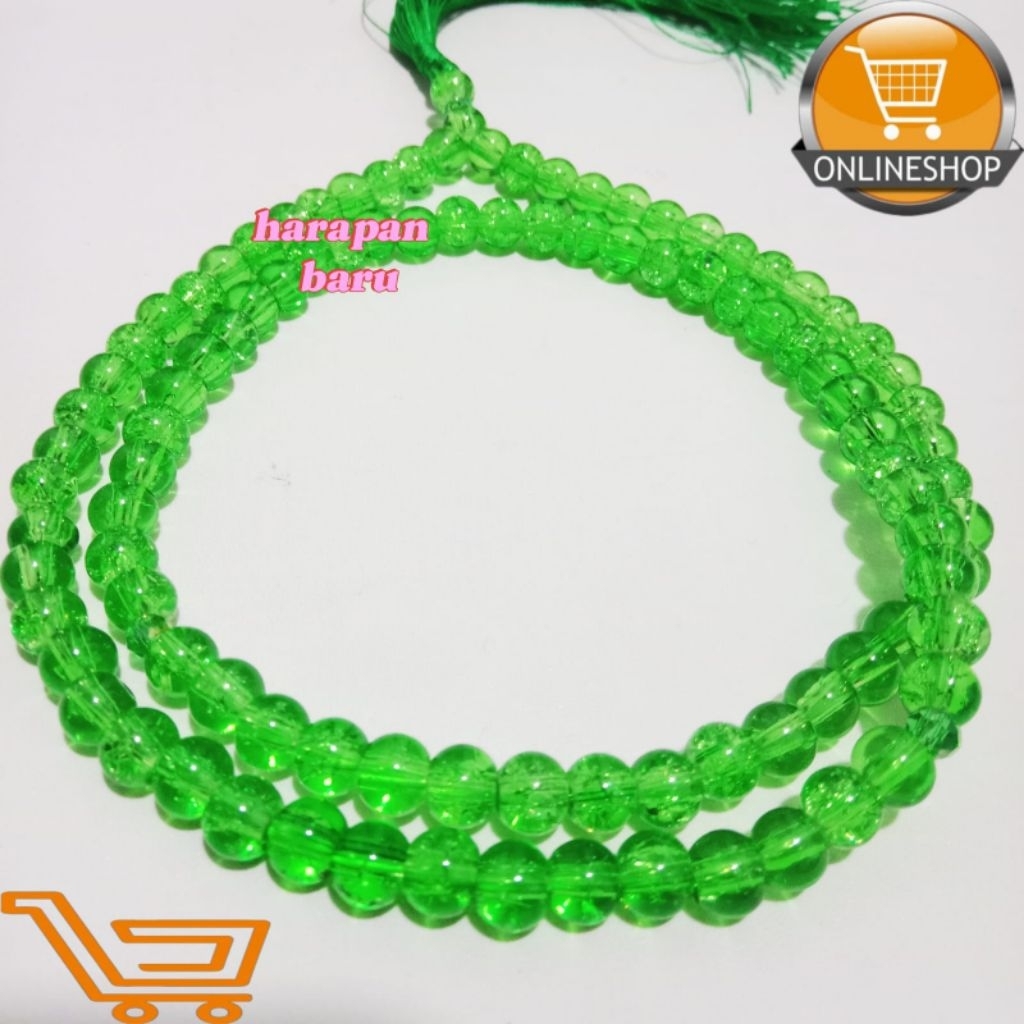 1000 GREEN BROKEN TASBIH GI OK 6 MM 99 PIECES