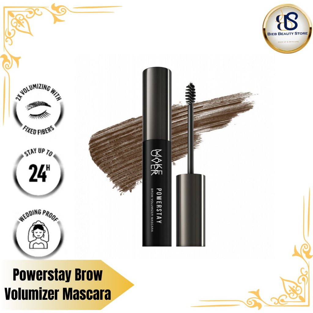 Make Over Powerstay Brow Volumizer Mascara 5 g - Browcara, Eye Brow Mascara, Waterproof Eyebrow Mascara