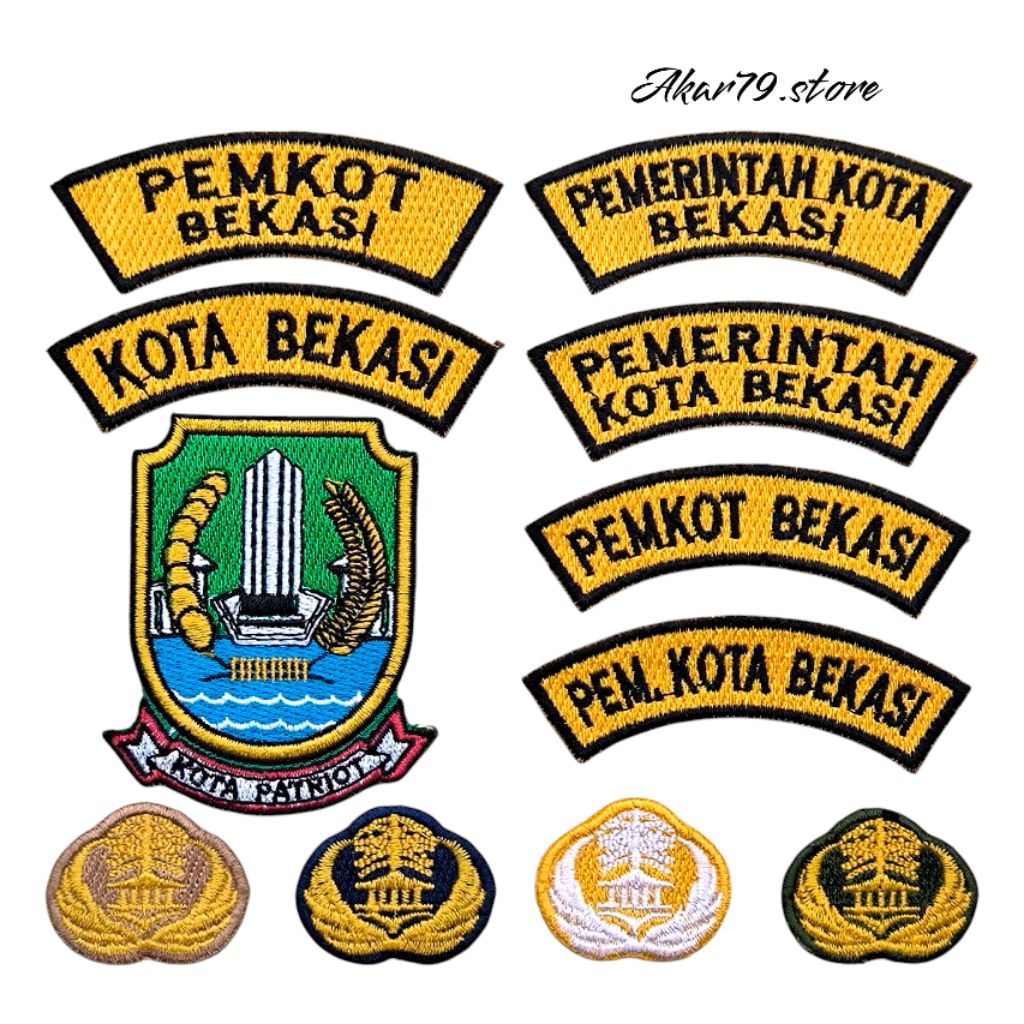KORPRI MINISTRY OF RELIGION LOGO EMBROIDERY, BEKASI CITY GOVERNMENT, ATTRIBUTES, AGENCY UNIFORM SUPPLIES, ASN, PNS/