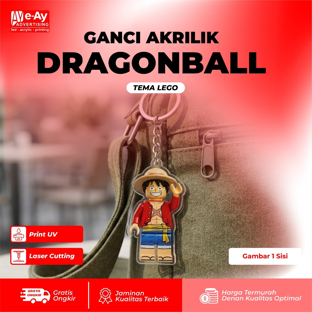 Premium Acrylic Long-lastingKeychain – LEGO ONE PIECE ANIME THEME | Eayadvertising