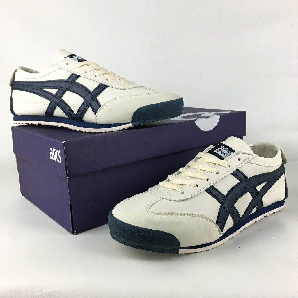 Onisuka Tiger Mexico 66 Cream Navy Red Synthetic Shoes - Men's Sneakers Premium Flat Shoes