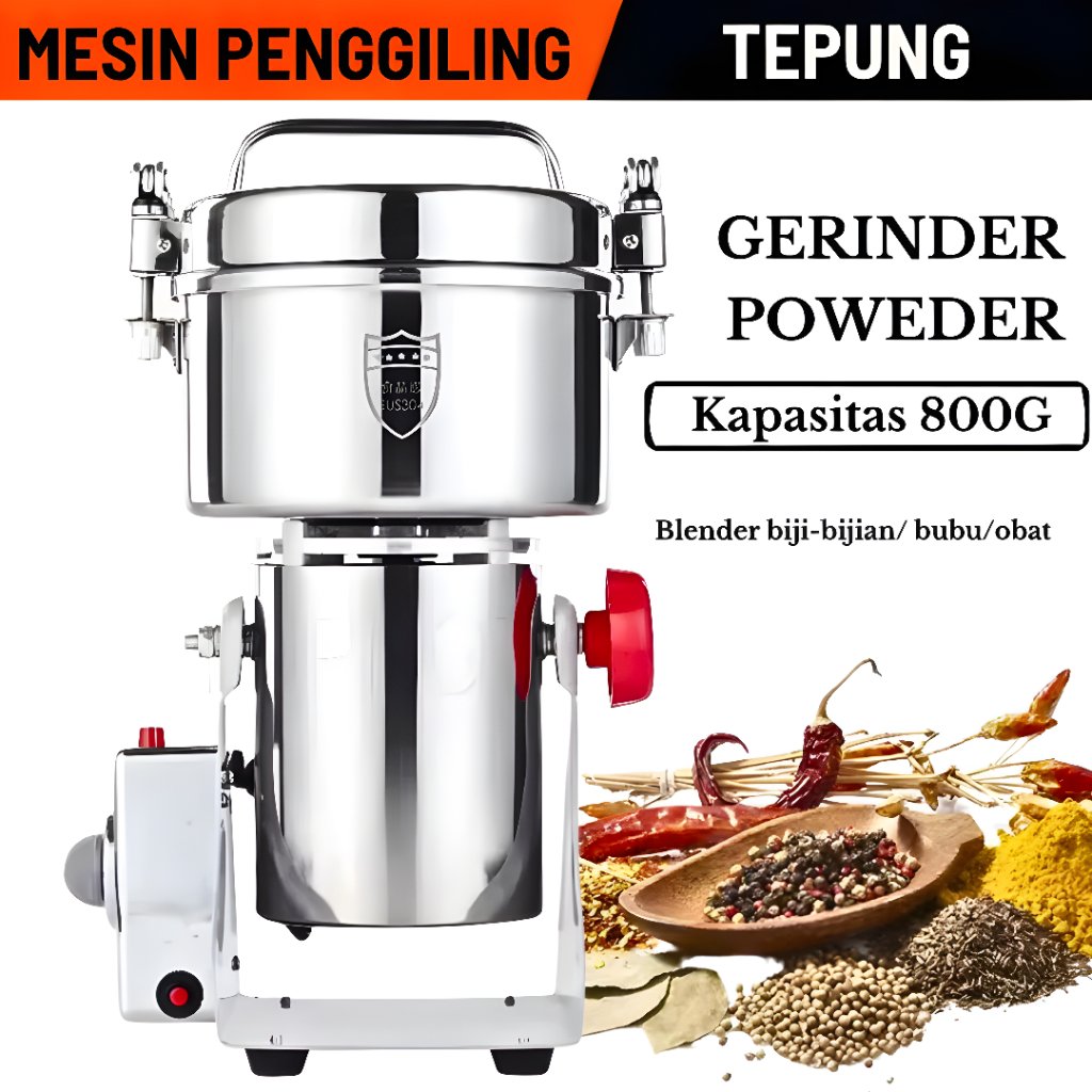 MESIN Spice Grinder Machine, Flour Grinder, Electric Grinder, Flour Grinder, Dry Spice Grinding Machine