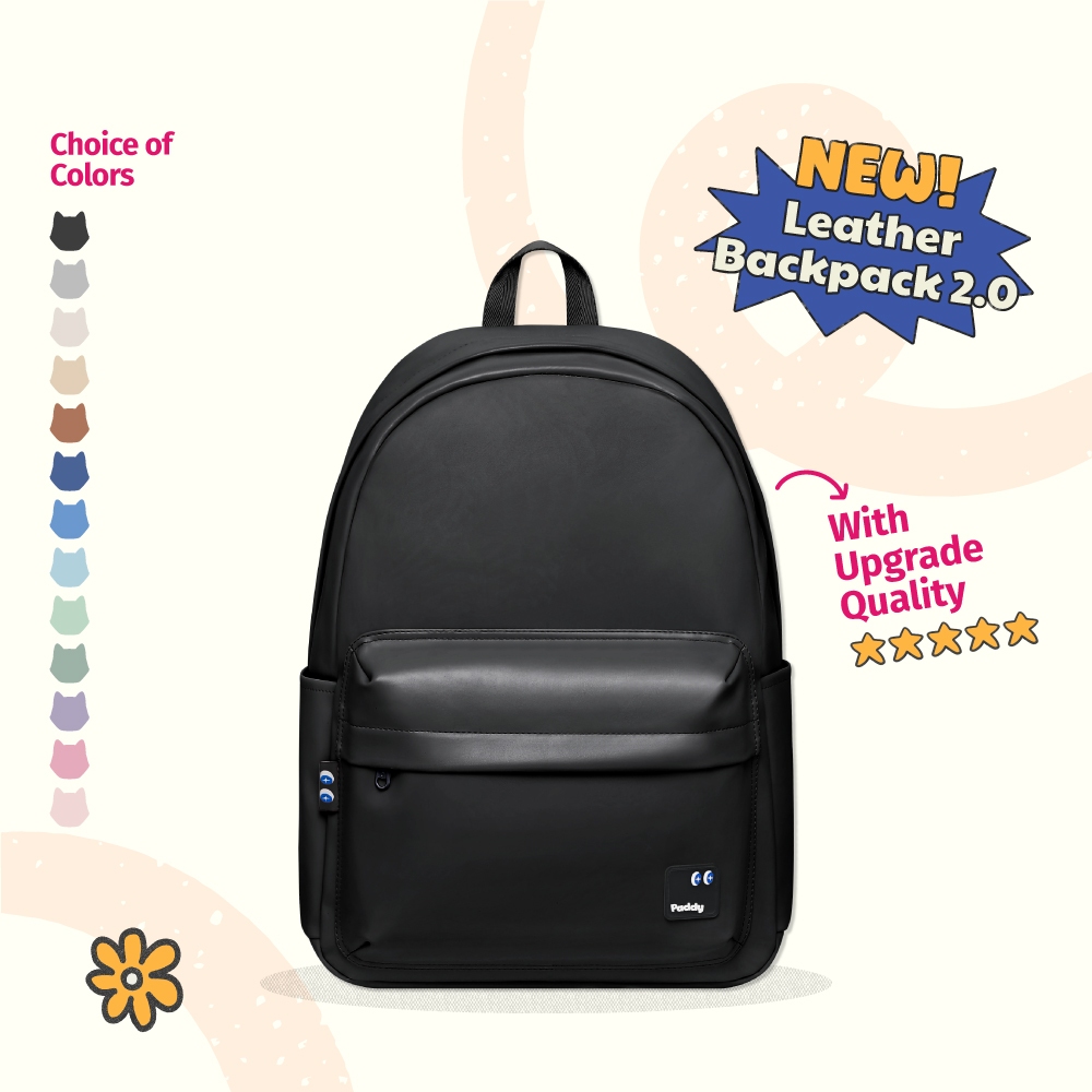 Paddy Basic Leather Backpack - Paddybag Multipurpose Women's Leather School Backpack