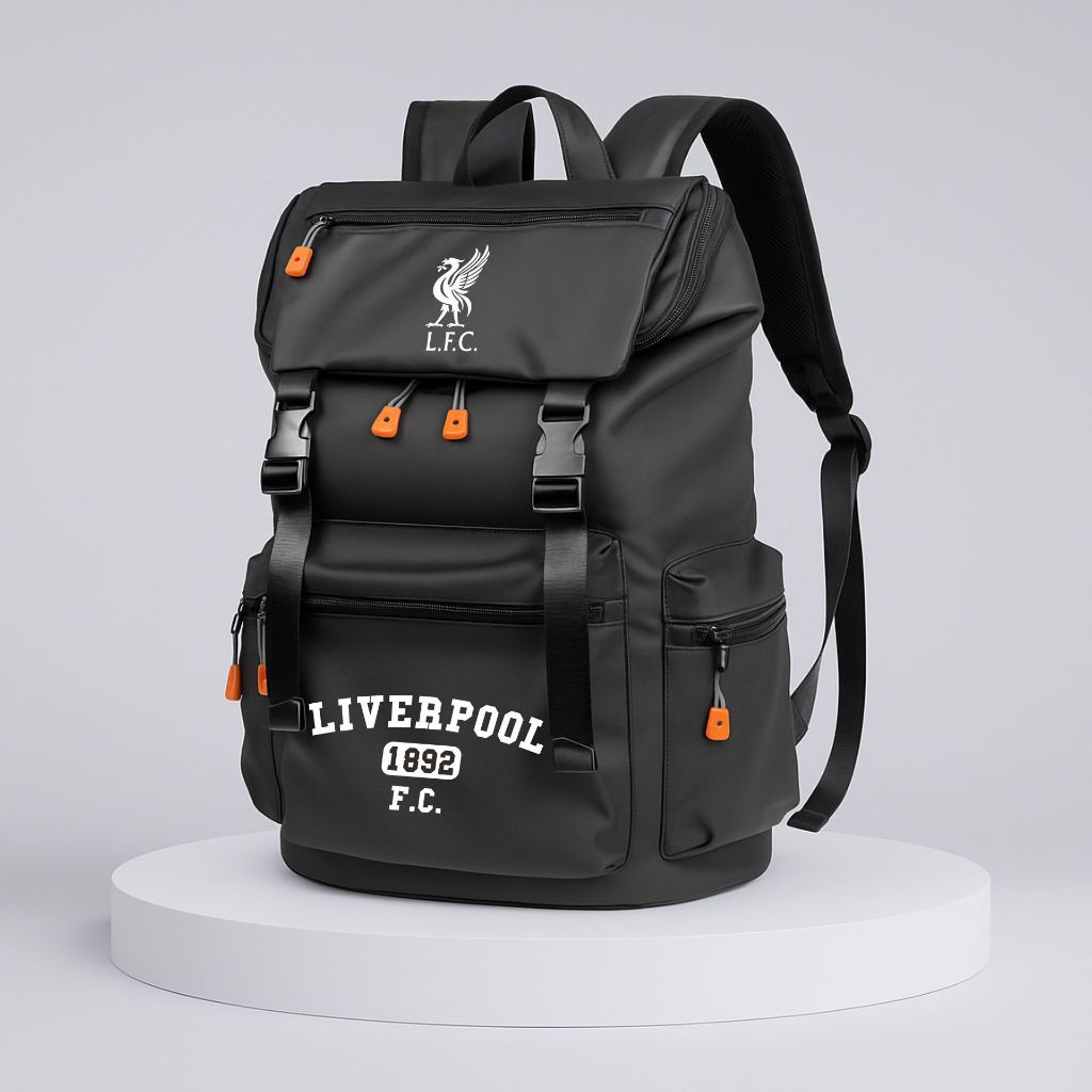 LOKAL Catenzo - CUT 024 Liverpool FC Football Team Casual Boys' School Bag Original Pocket Backpack Local Product Waterproof Bag