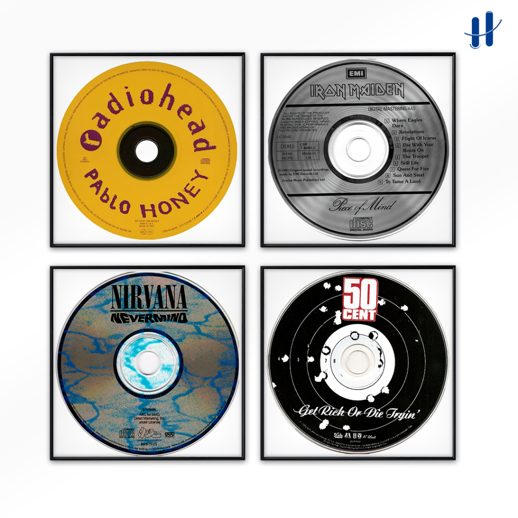 Haydecor Poster Frame Display CD Album Music Ikonik Radiohead Nirvana Iron Maiden 50 Cent
