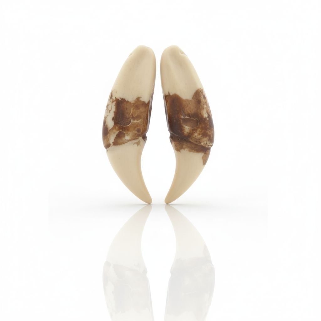 A Pair of Resin Fangs – Tribal Accessories & Craft Necklace Materials