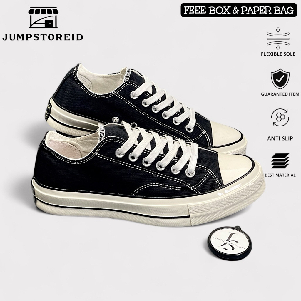 CONVERSE 70s LOW BLACKWHITE PREMIUM SHOES