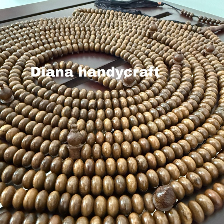 1000 FLAT AGARWOOD TASBIH 6MM X 10MM PREMIUM | Flat Prayer Beads | Tasbe Gaharu Tasbih Premium