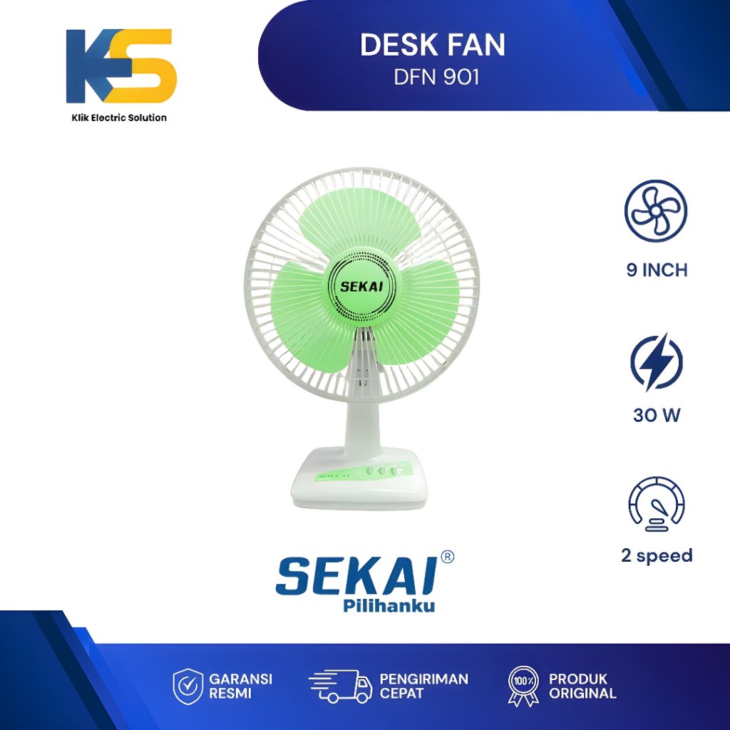 SEKAI WALL FAN & DESK FAN DFN-901 2IN1 9 INCH WALL & TABLE FAN 30 WATT POWER 2 SPEED Original OFFICIAL WARRANTY