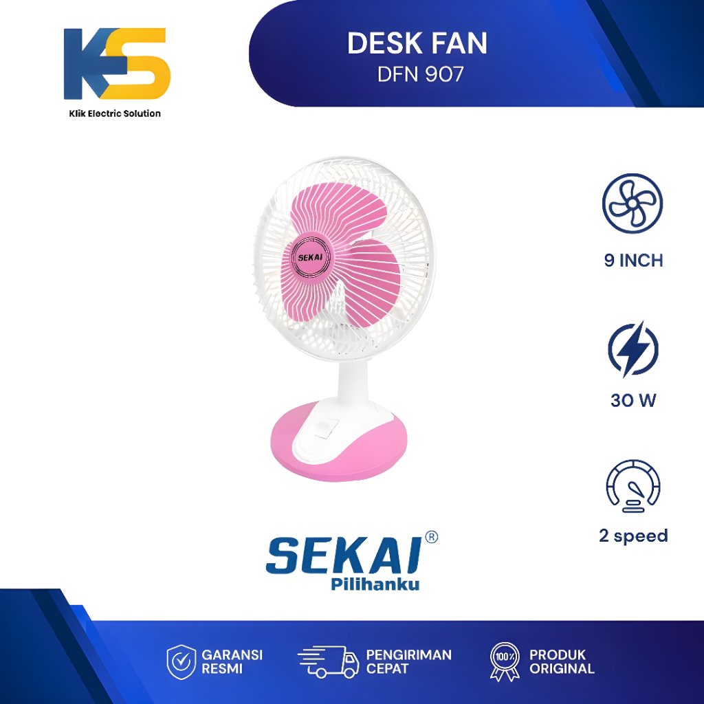 SEKAI WALL FAN & DESK FAN DFN-907 2IN1 9 INCH WALL & TABLE FAN 30 WATT POWER 2 SPEED Original OFFICIAL WARRANTY