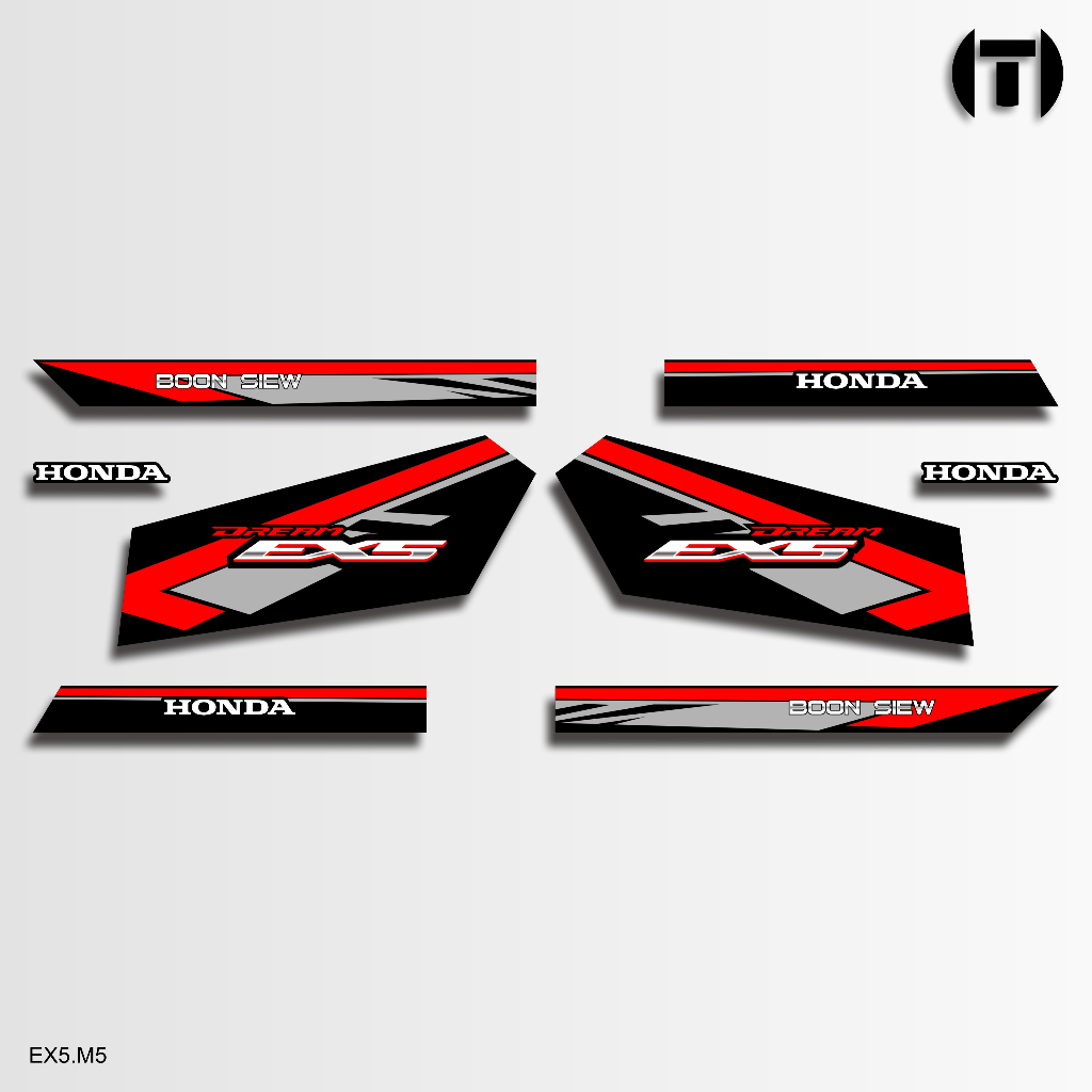 STRIPE STRIKE STICKER COVER SET BODY COVERSET HONDA EX5 Dream EX5.M5