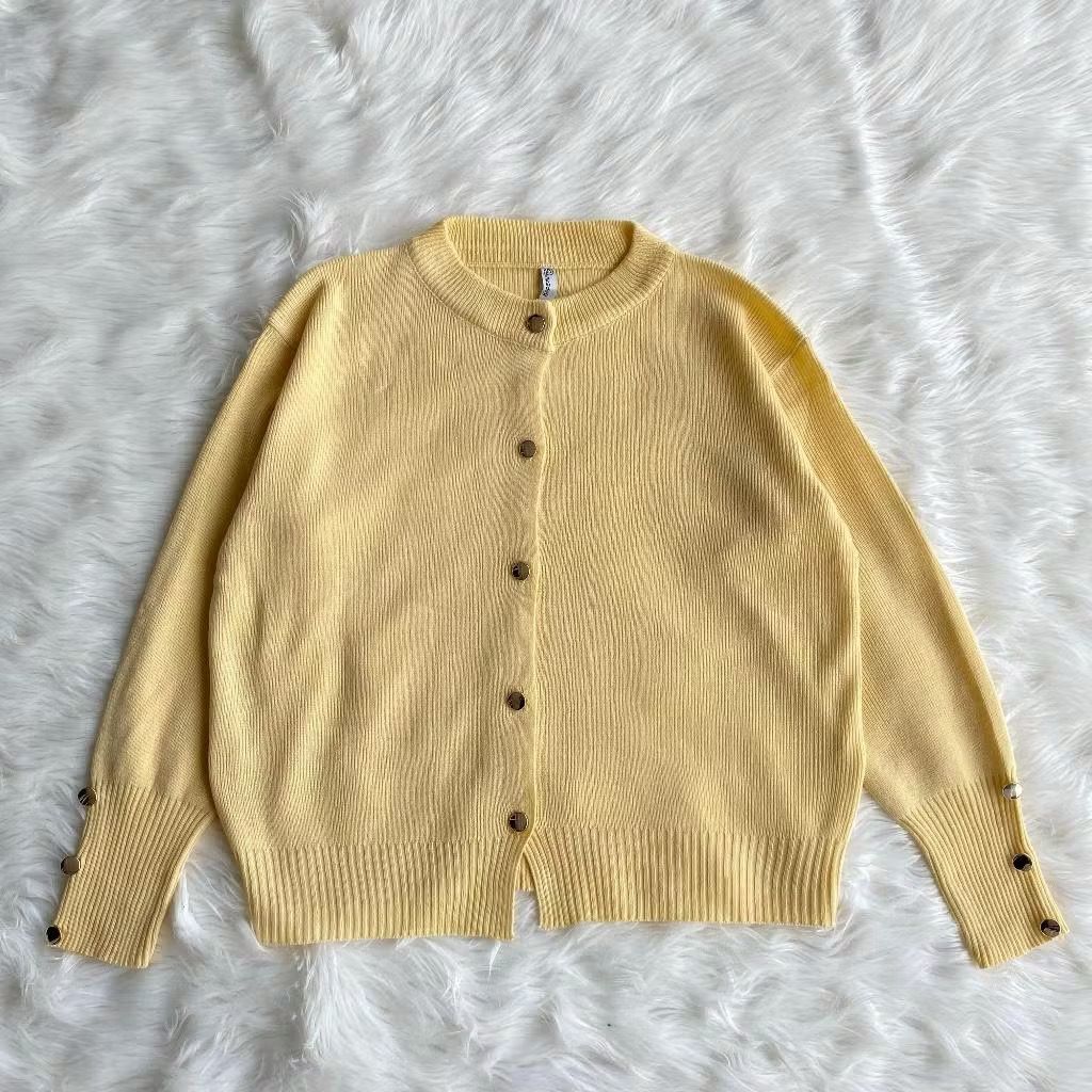 Aira Cardigan gold button - premium cardigan button inara