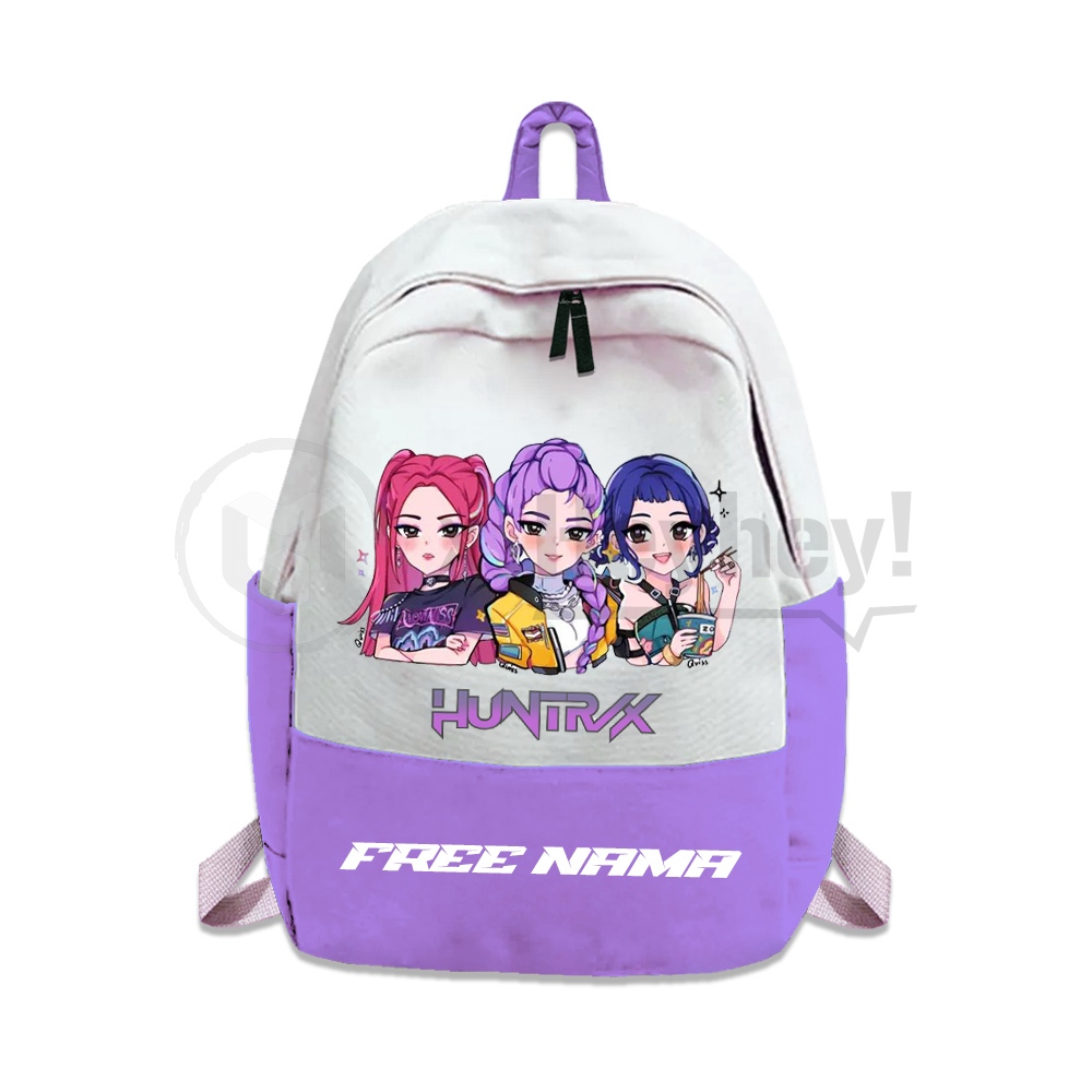 HUNTRIX KPOP DEMON HUNTERS MOTIF SCHOOL BACKPACK - FREE NAME PRINTING
