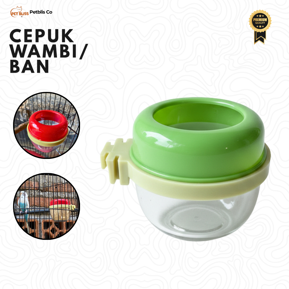 A3 Bird Food Cup with Spill-Proof Lid, Practical & Durable