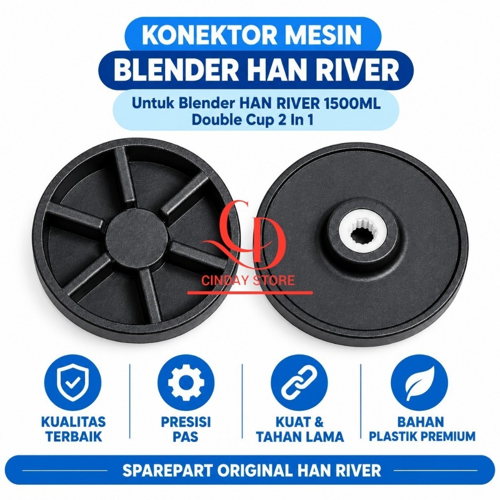 MESIN HAN RIVER Blender Machine Connector 1500ML Blender For 2 in 1 250W double cup blender