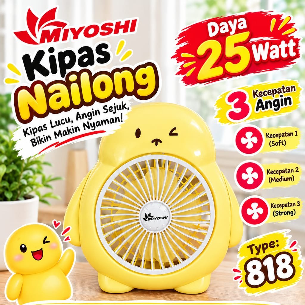 NAILONG CHARACTER FAN 8 INCH ELECTRIC TABLE FAN | CUTE CHARACTER FAN
