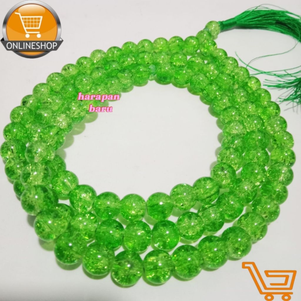 HIJAU 1000 COLOR BROKEN TASBIH GI OK GREEN 10 MM 99 PIECES VARIANTS PRAYER BEADS
