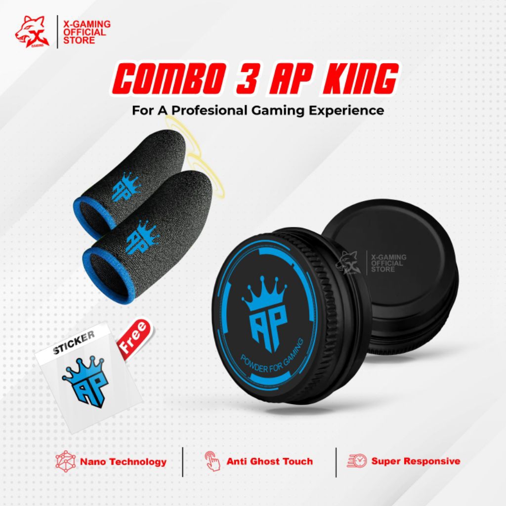 Bundling - AP King Andra Gz Responsive Anti-Sweat Finger Touch Gaming Premium Thumb Cover