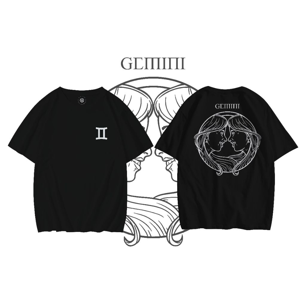 RSYD.CO T-SHIRT | GEMINI GEMINI GEMINI | PREMIUM 24S COMBED COTTON | UNISEX T-SHIRT ZODIAC SERIES T-SHIRT