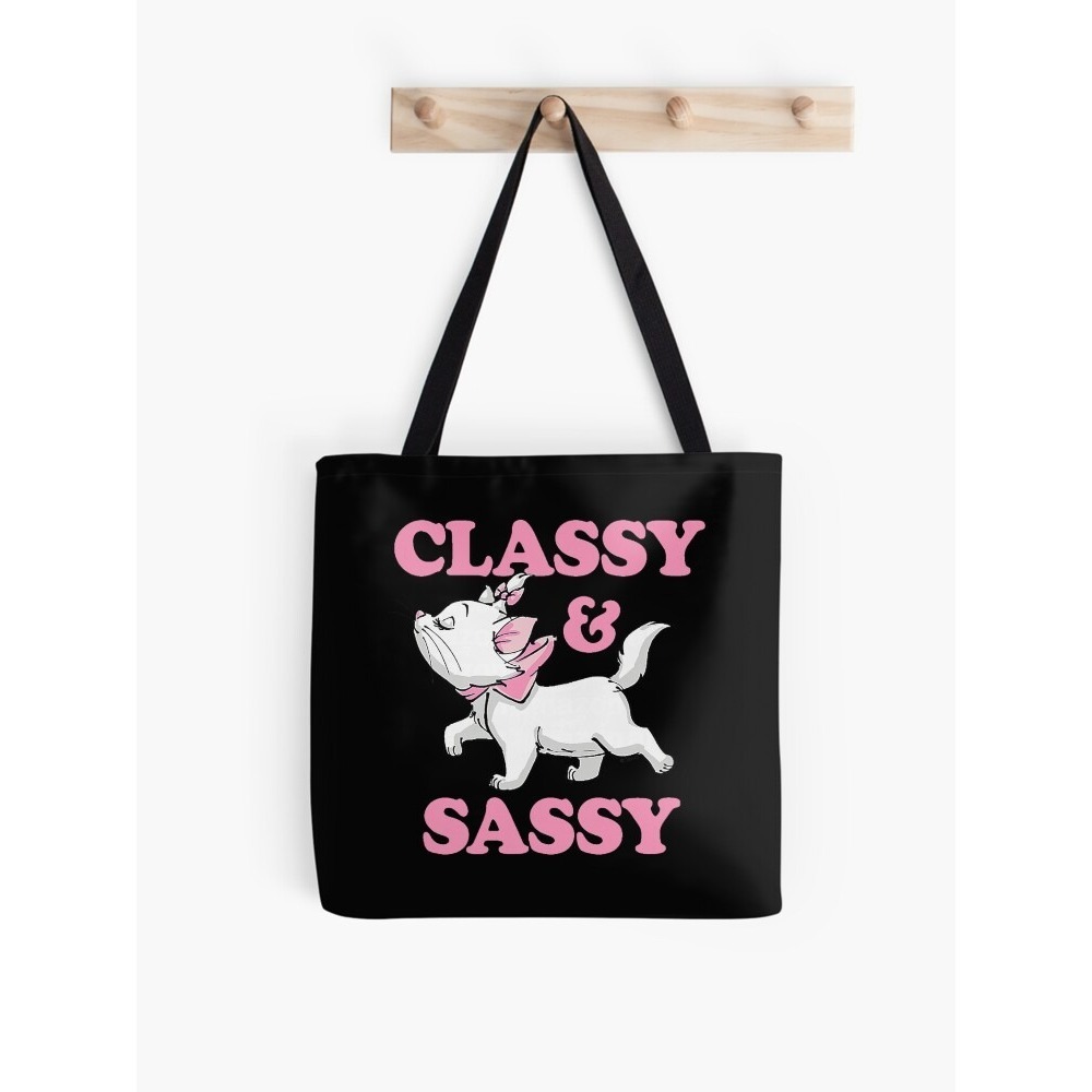 Aristocat Cat movie child flims funny cute cat cartoon classic 90s retro vintage comedy Tote Bag Black