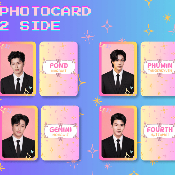 Photocard 2 side Thai Actor GMMTV | READ DESC | POND NARAVIT PHUWINTANG GEMINI NORAWIT FOURTH NATTAWAT PPNARAVIT PONDPHAWIN GEMINIFOURTH Photo Pc