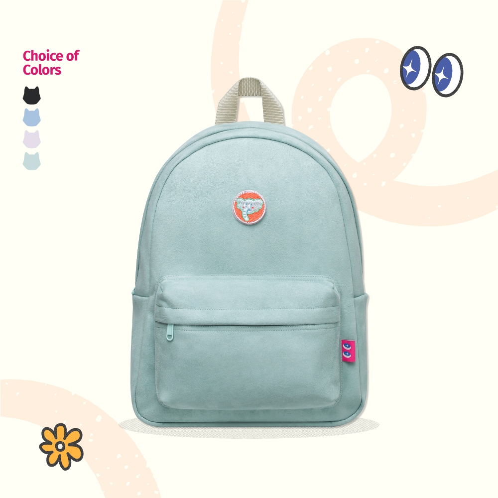 Paddy Medium Basic Suede Backpack - Paddybag Multipurpose School Backpack