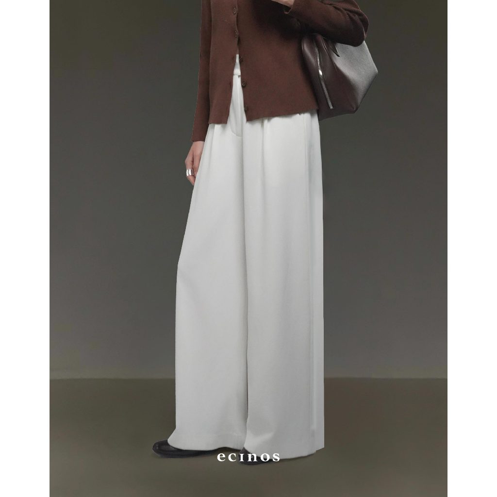 ECINOS - MRT 2.0 Wide Pants | Women's Pants | Highwaist Trousers | Seluar Perempuan | Seluar Slack Wanita | Seluar Baggy Perempuan