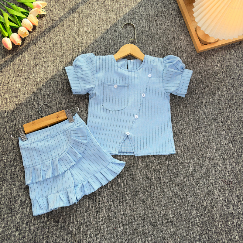 KATUN NEWEST GIRLS' SUITS AGED 1-7 YEARS GEMINI STYLE SEMIWOOL COTTON MATERIAL