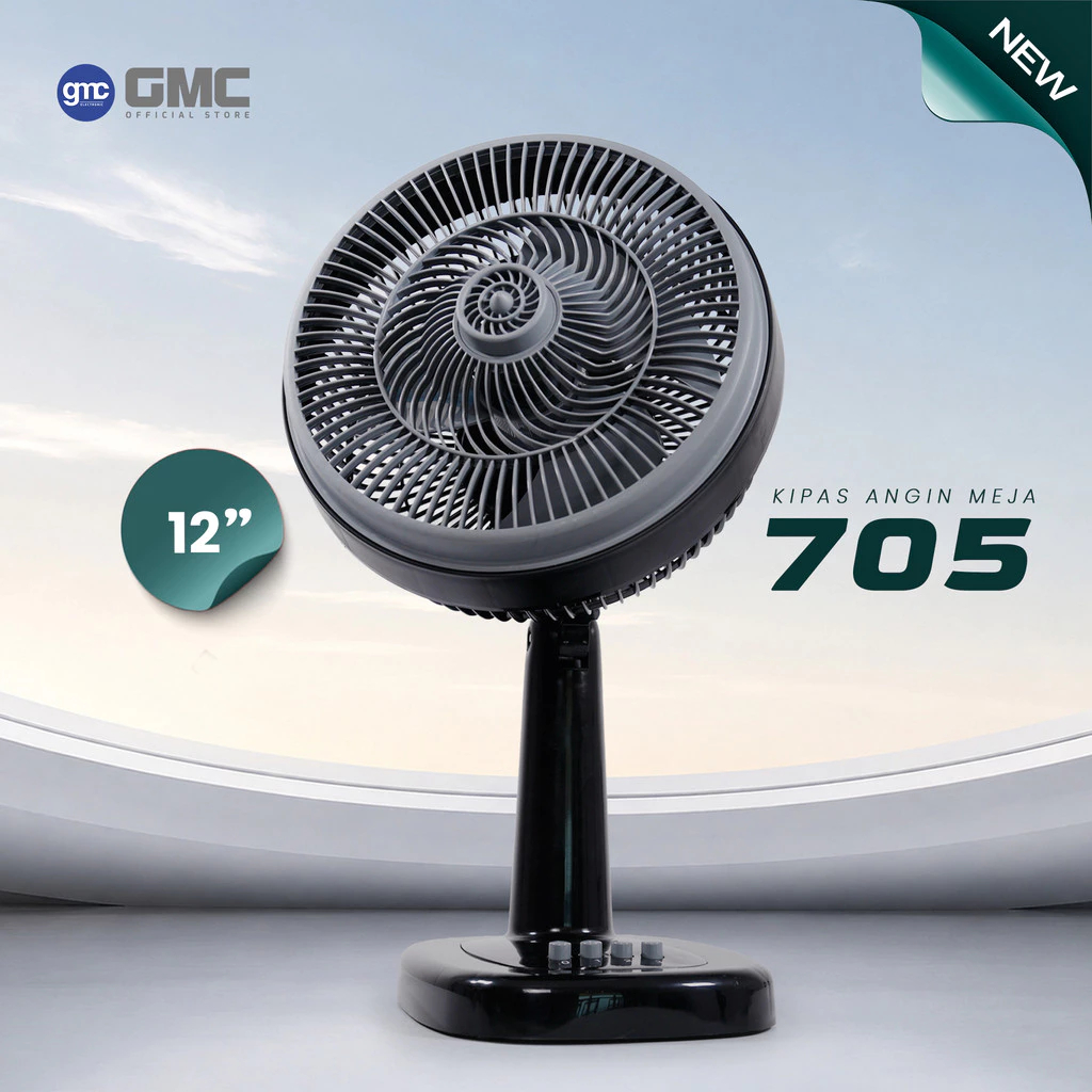 GMC 705 12 Inch Desk Fan Typhoon Edition 12 Inch Floor Fan 12" Table Fan