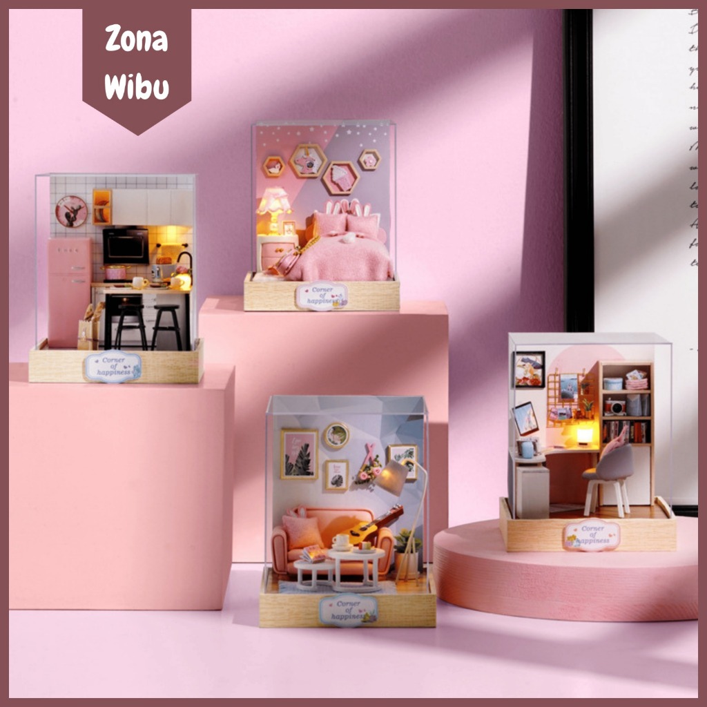 Cute Room - DIY Miniature Room - Dollhouse - Miniature House LED Light - Room Series l Zone Wibu
