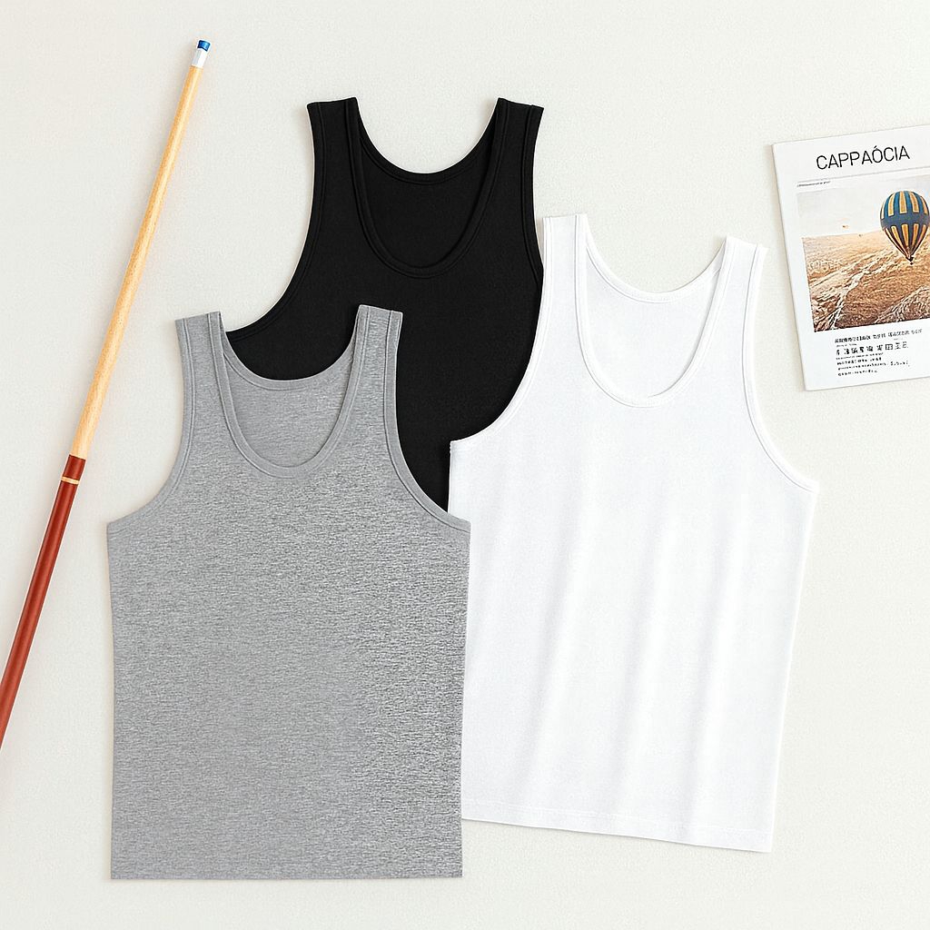 Men's Plain Cotton Combed Singlet Men's Tank Top Men's Undershirt Men's Singlet T-Shirt