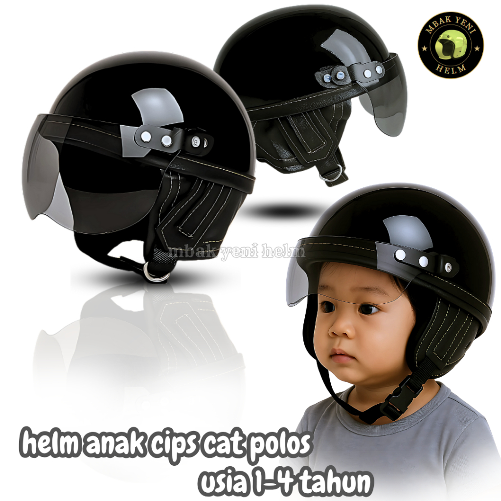 RETRO CHIP CAT CHILDREN'S HELMET AGES 1 2 3 4 YEARS PREMIUM GLOSSY PAINT
