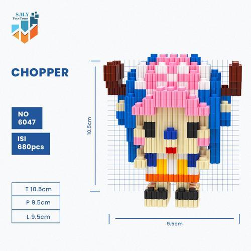 One Piece Nanoblocks Chopper Robin Usop toy train focus children bricks block decoration gift collection cute lego collection