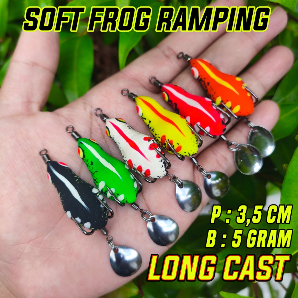 SOFT FROG RAMPING 3.5 cm, 5 grams SOFT, LONGCAST BIRD MODEL, SNAKEFISH BAIT