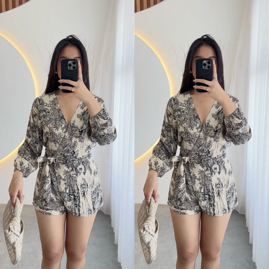Malika Long Sleeve Summer Mini Jumpsuit Jumpsuit Woman