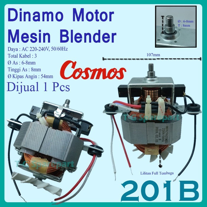 MESIN COSMOS W-201B blender motor dynamo