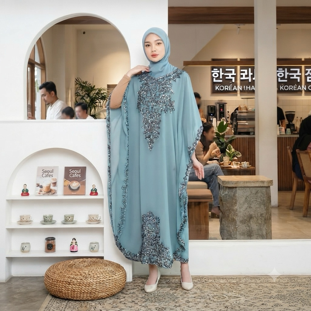 Gemini Kaftan Real Pict Asmiranda Kaftan