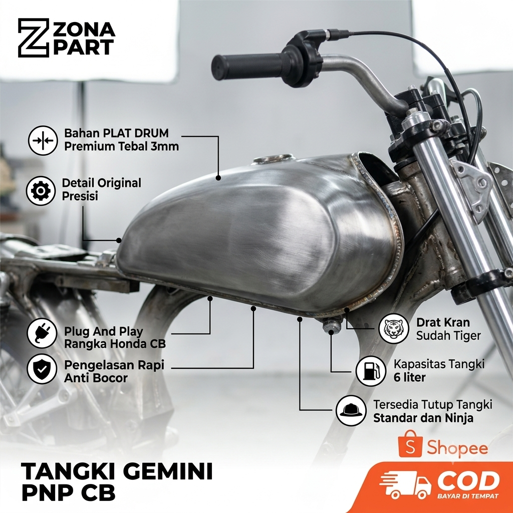 GEMINI GT80 mini GEMINI TANK PNP CB FRAME 7 LITER CAPACITY