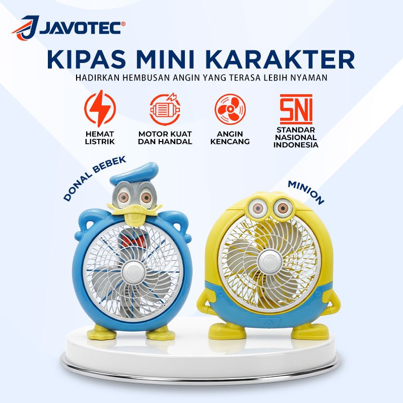 JAVOTEC Character Fan Table Fan Portable Energy Saving Fan