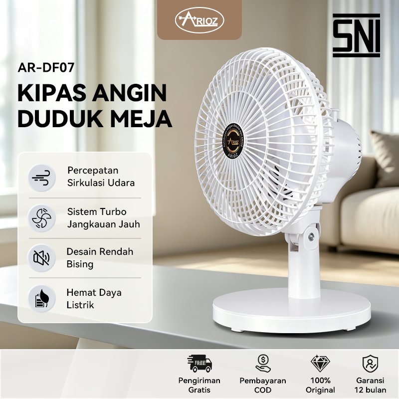 ARIOZ Table Fan / Desk Fan 9 Inch / Stand Fan / AR-DF07