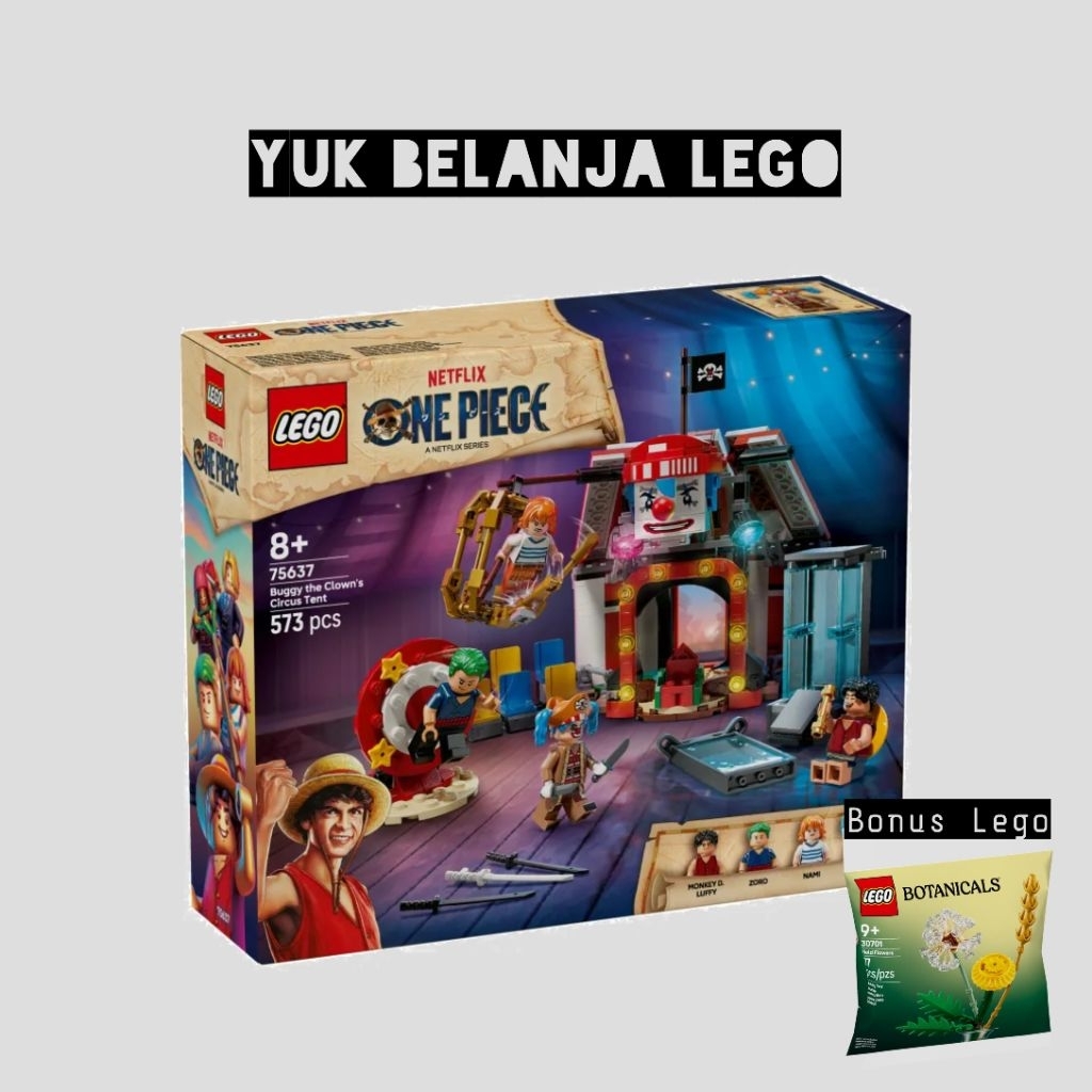 LEGO ONE PIECE 75637 Buggy the Clown's Circus Tent (573 Pieces)
