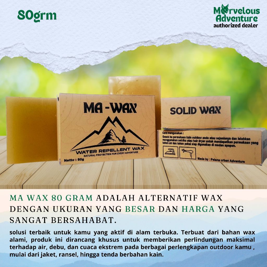 MARVELOUSWAX80gm Water Repellent, Mountain Pants, Crocodile, Kanken, Kaipak, Greenland Wax Not Fjallraven