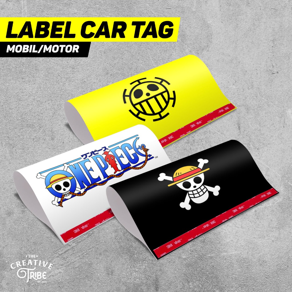 One Piece - Label CarTAG - Trunk Door Cover Variations - Viral Lego Car Sticker Decorations Sticker Kereta