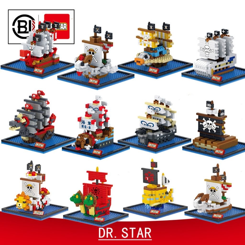 One Piece Pirate Ship Bricks Nano Blocks Toys – Cute DIY Educational Toys Lego Block