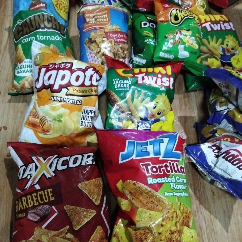 Various Wrinkled Snack packages.