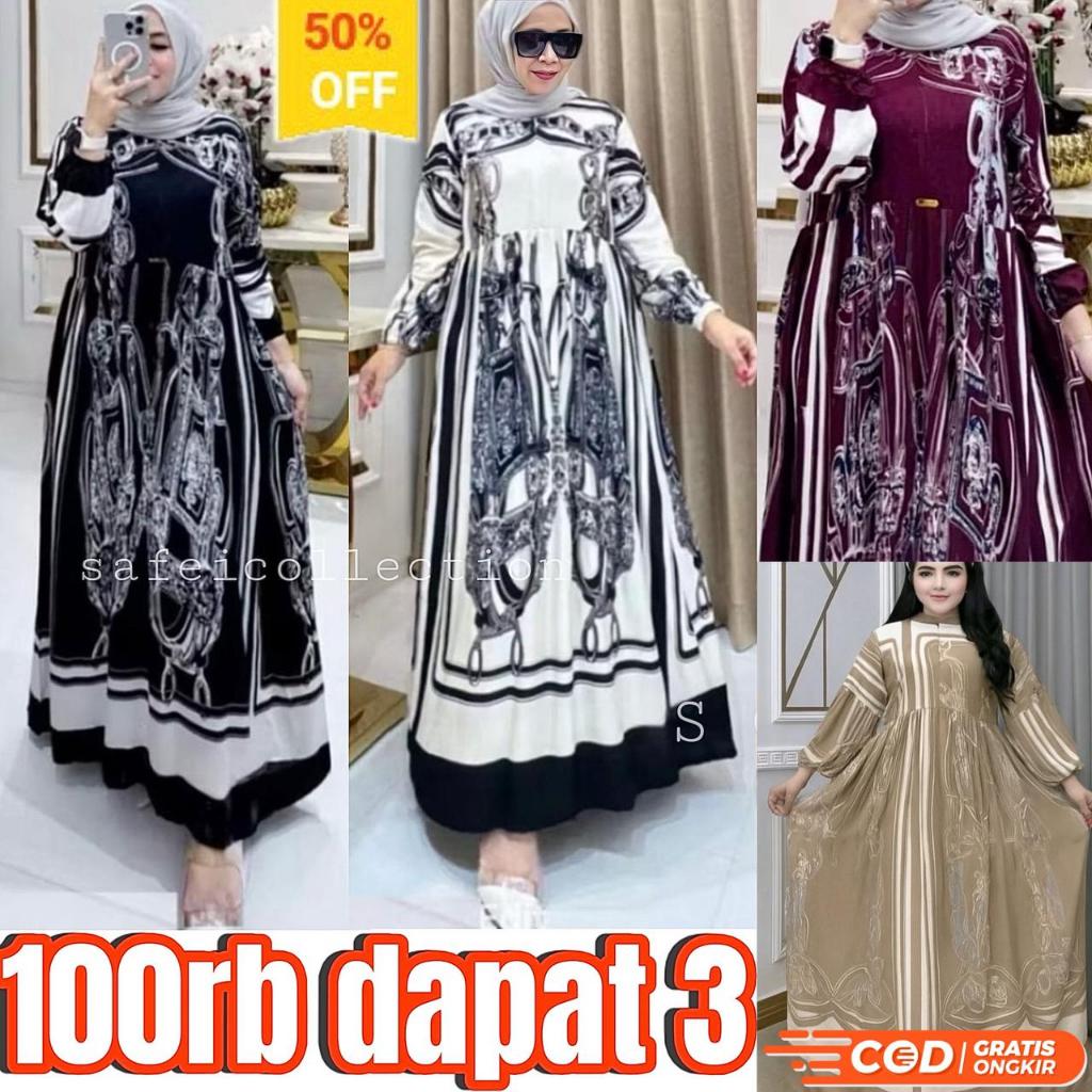 KATUN VIRAL WAYANG MOTIF DRESS FOR BUSUI 2026 LATEST WAYANG COTTON TWILL DRESS/ JUBAH MUSLIMAH JUBAH COTTON