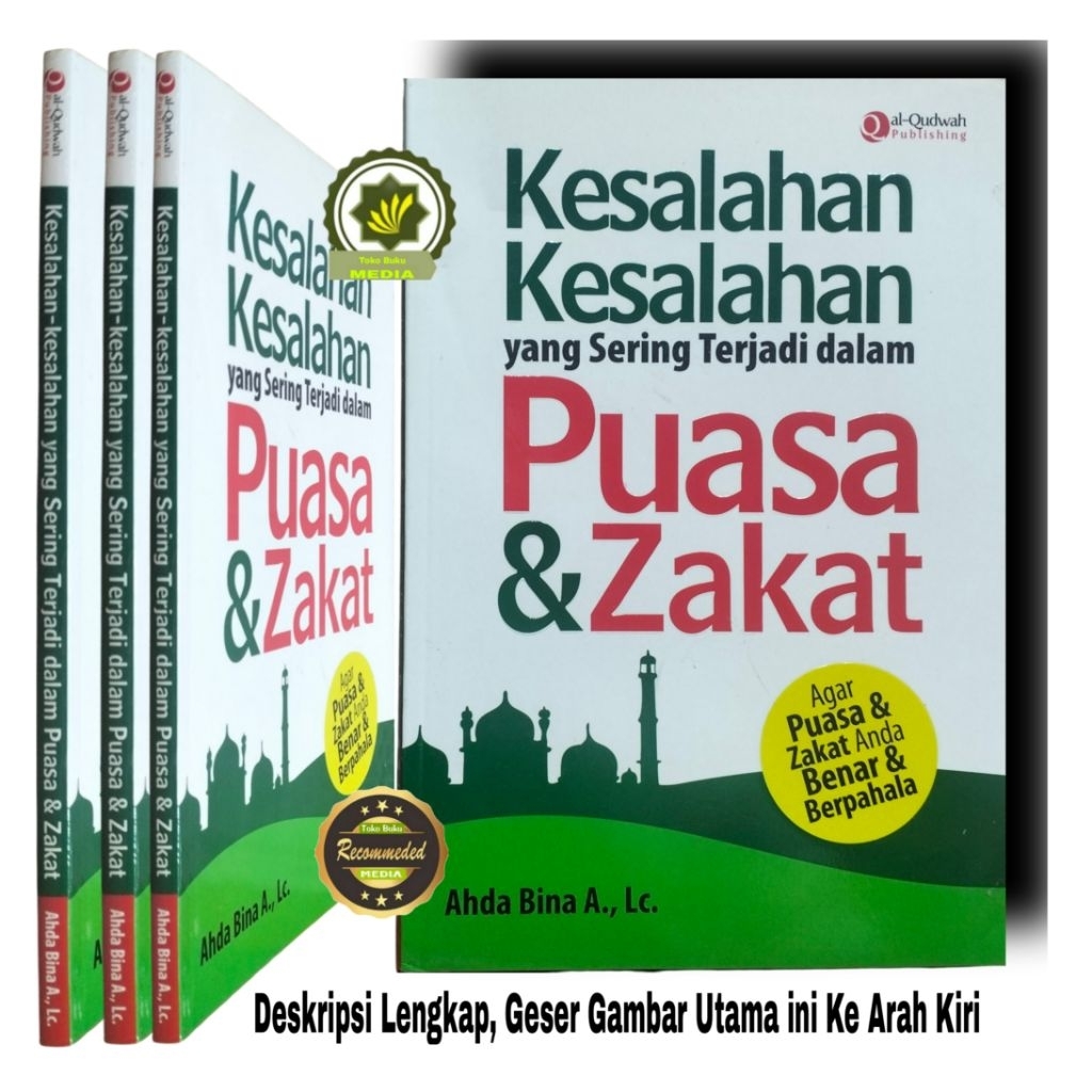 Book About Fasting & Zakat SINCERITY THAT ARE SERIOUSLY IN SATISFIED and ZAKAT and About Tarawih Takbir Lebaran and Sermons for Eid al-Fitr and How to the Culture of ZIS Zakat Infaq Alms Guide to Zakat Fitrah by Ahda Bina LC, Dididhuddin etc.