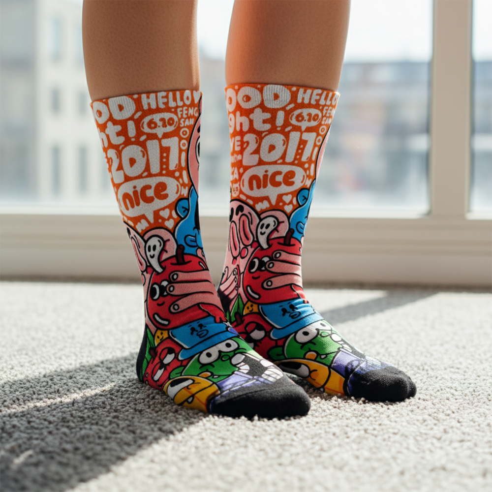 THIS IS PEMO - PREMIUM Series Full Print Socks for Adults Patterned/ M028 Stokin Lelaki