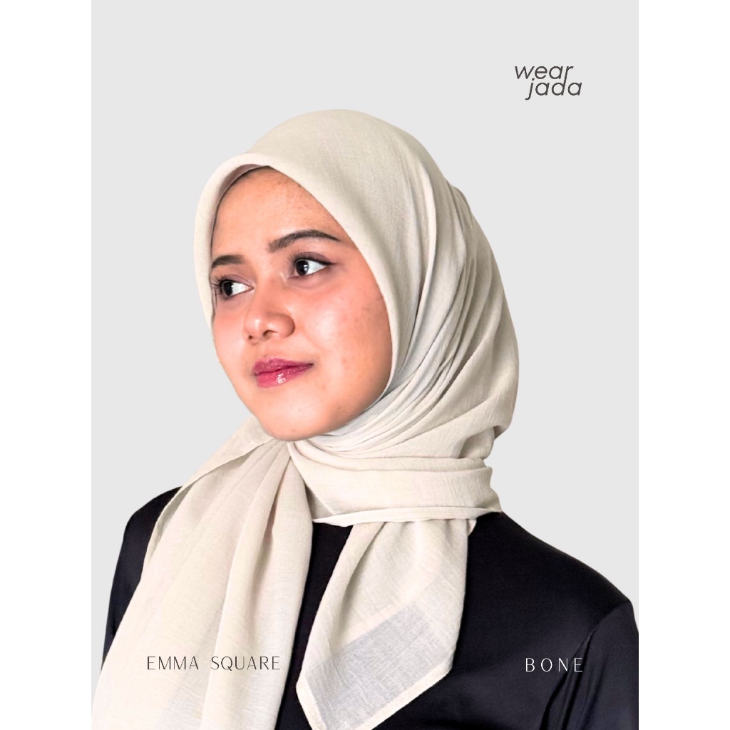 Wear Jada Emma Square [140 cm] Anti-Wrinkle Syari Hijab, Cool, Light, Anti-Dizziness, Square Tudung Bawal